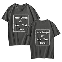 Custom Shirt for Men, ADD Your Image to Front and Back Printing, Customized Tshirts Design Your Own