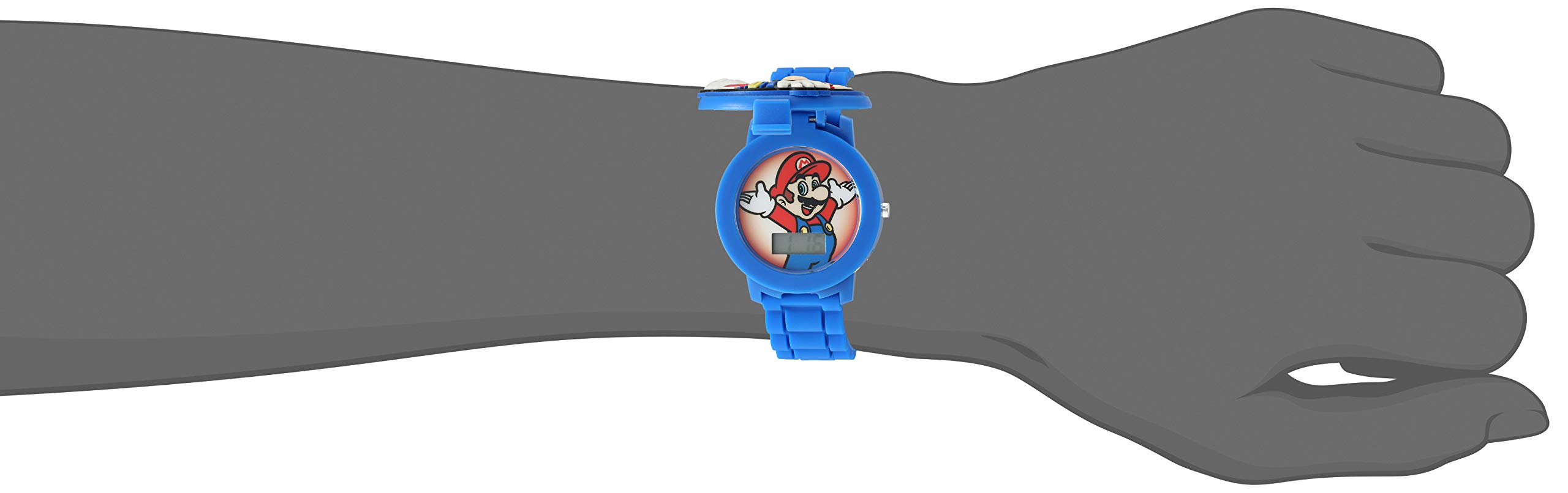 Accutime Kids Nintendo Super Mario Kart Luigi Bowser Digital LCD Quartz Wrist Watch, Cool Inexpensive Gift & Party Favor for Toddlers, Boys, Girls, Adults All Ages