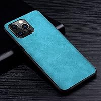 PU Leathe Case iPhone 14 13 12 11 Pro Max Mini X XS Max XR SE 2020 8 7 6 6S Plus Solid Color Protective Cover,Light Blue,for iPhone 11