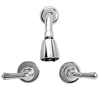 Pacific Bay Trim Kit - Shower Faucet and Showerhead with Arm Trim Kit - Non-Metallic High Grade ABS Construction - Polished Chrome Finish