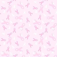 Permanent Adhesive Pink Ribbon Breast Cancer Awareness Pattern Vinyl Bundle 12x12 Works Indoor Outdoor w All Cutters (9A1, 1)