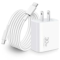 iPhone 15 Charger Super Fast Charging, 30W USB C Wall Charger Block with 6FT Type C to C Fast Charging Data Sync Cable Cord for iPhone 15/15 Plus/15 Pro/15 Pro Max, iPad Pro/Air/Mini, MacBook