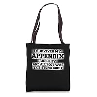Revocery Sympathy Caring APPENDIX Surgery Get Well Tote Bag