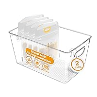 Breast Milk Storage & Organizer Containers - Efficient Breastfeeding Solution for Breast Milk Freezing & Baby Bottles Organization, Reusable Containers - 5.2’’ W x 9.3
