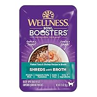Wellness Bowl Boosters Wet Cat Topper, Flaked Tuna & Shrimp in Broth, 1.75 Ounce (Pack of 12)