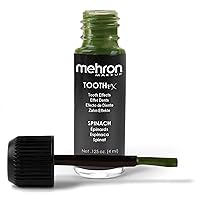 Makeup Tooth FX Spinach | Temporary Green Tooth Paint | Perfect for Creating Green Teeth FX & Rotten Teeth Makeup for Halloween, Cosplay, & Theatre .125 oz (4 ml)