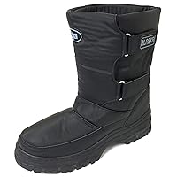 V-100 Alaska Men's Winter Boots Cold Weather Nylon Ski Warm Fur Lined Snow Shoes, Black (12 D(M) US, Black-2)