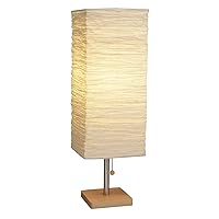 Adesso Dune Incandescent 25-Inch H Table Lamp, Natural/Brushed Steel (8021-12)