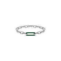 Lacoste 2040103 Jewelry Ensemble Men's Stainless Steel and Green Silicone Link/Chain Bracelet Color: Silver