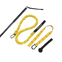 Swing Trainer for Golf/Baseball/Tennis Improvement, Resistance Cord(80lbs) with Workout Bar, Rotational Movements Exercise in Resistance Training