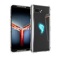 Aikukiki Case for Asus Rog Phone 2/ZS660KL,Asus Rog Phone 2 Case,TPU Soft Silicone Bumpers Protective Cover Anti-Scratch Shockproof Phone Case for Asus Rog Phone 2 II ZS660KL (Clear)
