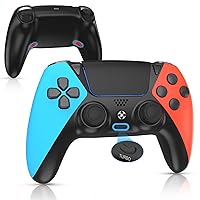 Wiv77 Ymir Controller for PS4 Controller, Gaming Controller for Playstation 4 Controller,Control Ps4 with Rapid Fire/Programming Functions,Scuf Controller Compatible with PS4/Pro/Slim/Steam,Blue Red