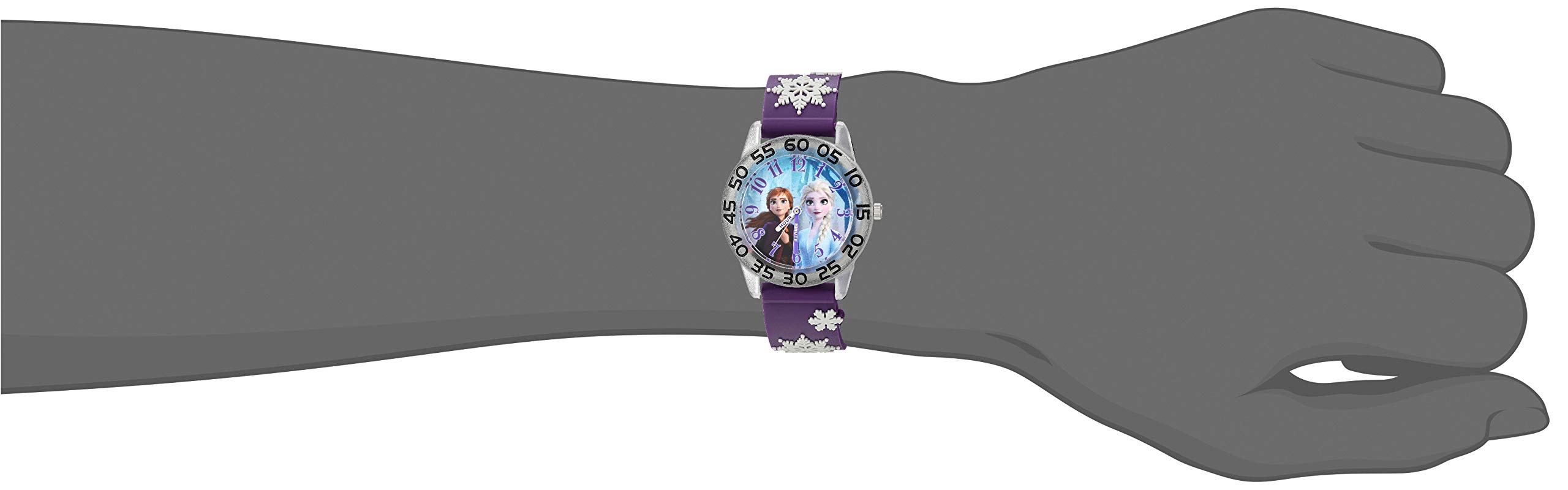 Disney Frozen Kids' Plastic Time Teacher Analog Quartz 3D Strap Watch