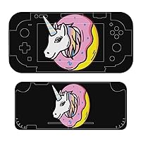 Unicorn Doughnuts Funny Sticker for Switch Console and Switch Lite Decal Full Set Wrap Protective Cover