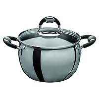 BIALETTI BELLYPOT High Pot, Silver, 7.1 inches (18 cm)