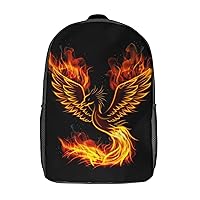 Flaming Phoenix Bird 17 Inches Unisex Laptop Backpack Lightweight Shoulder Bag Travel Daypack