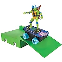 Mutant Mayhem Leonardo on a Skateboard with Accessories by Playmates Toys - Amazon Exclusive