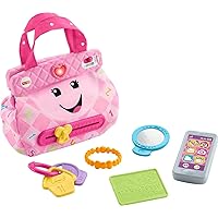 Fisher-Price Smart Purse Learning Toy with Lights Music and Smart Stages Educational Content for Babies and Toddlers, Pink​