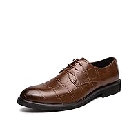 Men's Suede Oxfords Pull Tap Wingtips Lace Up Style Pointed Toe Shoes Anti Skid Business