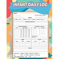 Infant Daily Log: Daily Report Form for Daycare, Inhome daycare paperwork, Infant Daily report sheets perfect gift for childcare centers, Daycares, preschools, Babysitters and Nannies