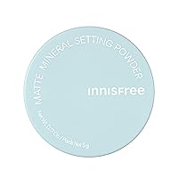 innisfree Matte Mineral Setting Powder, Aborbs Oil and Sets Makeup, Matte, Smooth, Blurring Loose Powder with Powder Puff, Fragrance Free, Translucent