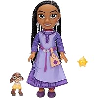 Singing Asha Doll with Valentino & Star Figures, Asha Signs & Talks, 14 Inches Tall