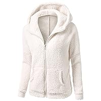 Black Fashion Friday Deals Sherpa Jackets for Women Zip Up Hoodies Tops Fleece Sweaters Long Sleeve Shirts With Pocket Fall Winter Coats Casual Clothes