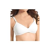 Warner's Women's No Side Effects Underarm-Smoothing Comfort Wireless Lightly Lined T-Shirt Bra 1056, White, 40C