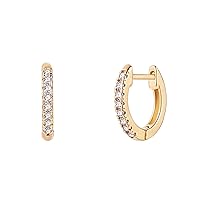 Barzel 18K Gold Plated Cubic Zirconia Huggie Cuff Earrings For Women