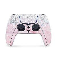 MightySkins Gaming Skin for PS5 / Playstation 5 Controller - Girly Marble Dazzle | Protective Viny wrap | Easy to Apply and Change Style | Made in The USA