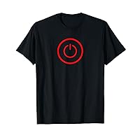 Shutdown Power Icon Player On and Off Button Outline T-Shirt