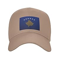 Flag of Kosovo Knitting Effect Baseball Cap for Men Women Dad Hat Classic Adjustable Golf Hats