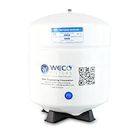 WECO 4.5 Gallon White Pressure Tank for Under Sink Water Filter Systems with 1/4