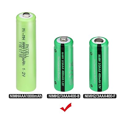 PKELL NIMH 2/3AAA Battery 1.2V 400mAh Rechargeable Battery Button Top  (5pcs)(They are not AAA Size Batteries)