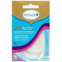 Amope GelActiv Ultra Slim Ball of Foot Insoles for Women, 1 pair, Size 5-10