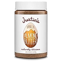 Justin's Vanilla Almond Butter, Gluten-free, Non-GMO, Vegan, Sustainably Sourced, 16 Ounce Jar