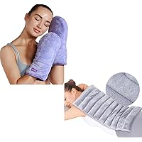 REVIX Microwavable Heating Mittens 1 Pair and Extra Large Microwave Heating Pad, Heated Hands Mitts Warmers, Microwavable Heated Wrap for Full Back, Stomach Cramps, Shoulder and Neck
