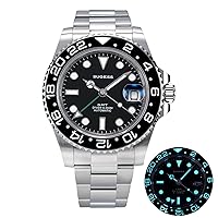 Sugess Automatic Mechanical GMT Men Watches Diving Dandong 28800 Beat Mov't Ceramic Bezel Waterproof Wristwatches