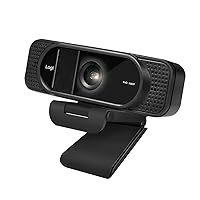 LogiLink UA0381 - Conference HD USB Webcam, 96° Wide Angle Lens, Dual Microphone with Noise Reduction, Fixed Focus, Low Light Correction, for Video Conferencing & Live Streaming