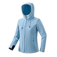 Women's Sun Protection Rain Jacket Waterproof Lightweight Raincoat Hooded Zip Up Coat for Outdoor Hiking Travel