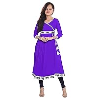 Women's Long Dress Cotton Tunic Party Wear Frock Suit Animal Print Maxi Purple Color Plus Size