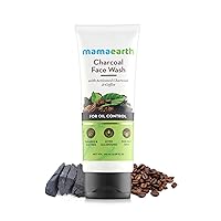 Mamaearth Activated Charcoal Face Wash | Natural & Organic | Exfoliating Daily Facial Cleanser Controls Excess Oil & Acne | 3.38 Fl Oz (100ml)
