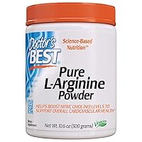 L-arginine HCL Powder, Non-GMO, Vegan, Gluten Free, Soy Free, Helps Promote Muscle Growth, 300g