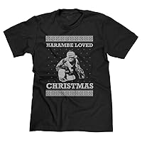 Harambe Loved Christmas Ugly Sweater Funny Men's T-Shirt