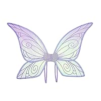 iiniim Kids Adult Fairy Butterfly Wings Sparkly Angel Wings Elf Wings for Halloween Birthday Chrismas Themed Party Purple One Size