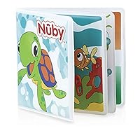 Nuby Bath Fun Time Book with Water-Proof Pages and Surprise Squeaker, Early Education, 0 M+