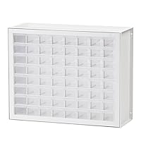 IRIS USA 64 Drawer Stackable Storage Cabinet for Hardware Crafts, 19.5-Inch W x 7-Inch D x 15.5-Inch H, White - Small Brick Organizer Utility Chest, Scrapbook Art Hobby Multiple Compartment
