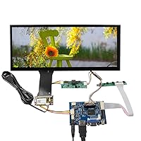 VSDISPLAY 12.3 Inch Touchscreen IPS Stretched Bar LCD 1920x720 Monitor for Secondary Display,with HD-MI VGA AV Controller Board VS-TY2662-V1