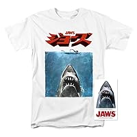 Popfunk Classic Jaws Shark Movie Original Japanese Poster T Shirt & Stickers Unisex Adult T Shirt