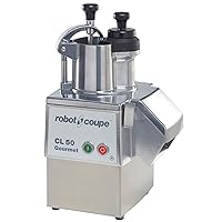 Robot Coupe CL50GOURMET Single-Speed Cutter Mixer Continuous Feed Commercial Food Processor with Side Discharge, 120v